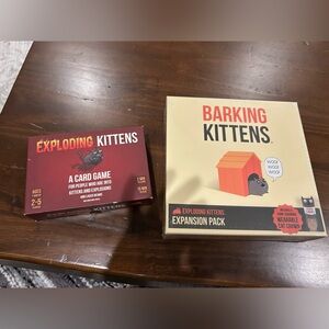 Exploding Kittens Card Game (Base ) & new sealed expansion pack barking kittens